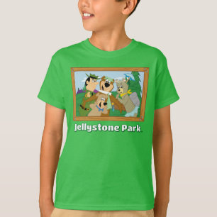 Yogi Bear och Friends Framed Forest Bild T Shirt
