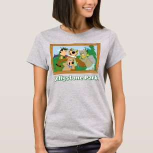 Yogi Bear och Friends Framed Forest Bild T Shirt