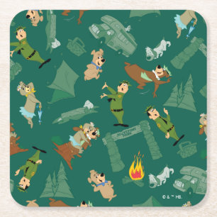 Yogi Bear och Friends Jellystone Park Camp Mönster Underlägg Papper Kvadrat