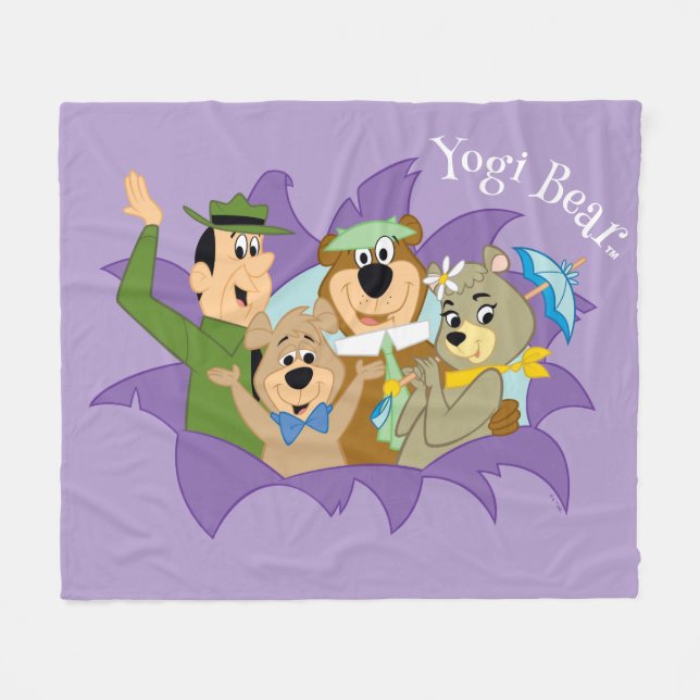 Yogi Bear och Friends Surprise Fleecefilt (Framsidan (Horisontell))