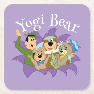 Yogi Bear och Friends Surprise Underlägg Papper Kvadrat