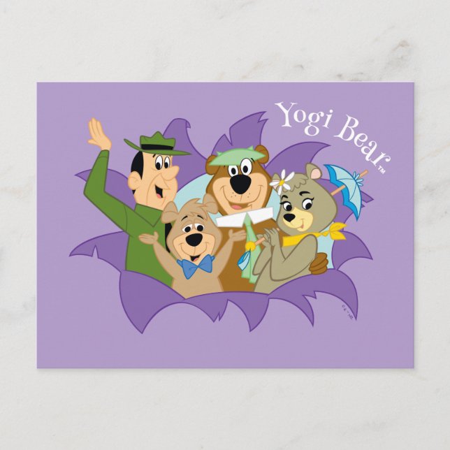 Yogi Bear och Friends Surprise Vykort (Framsida)