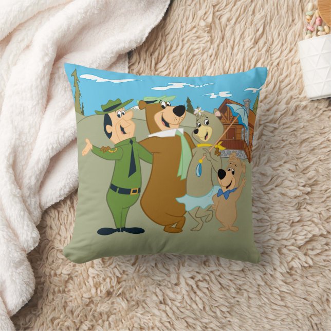 Yogi Bear och Friends Warm Välkommen Kudde (Filt)