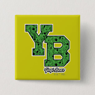 Yogi Bear Patterned Varsity Brev Knapp