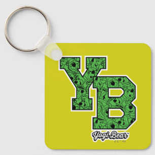 Yogi Bear Patterned Varsity Brev Nyckelring