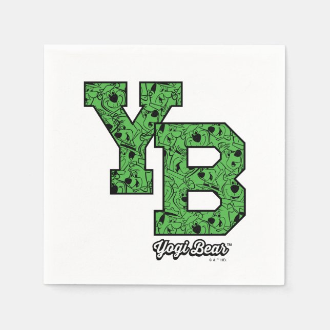 Yogi Bear Patterned Varsity Brev Pappersservett (Framsidan)