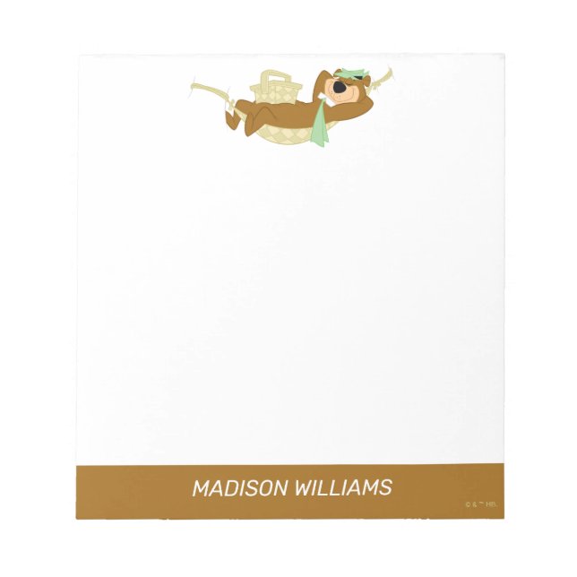 Yogi Bear Picnic Hammock Nap Time Anteckningsblock (Framsida)