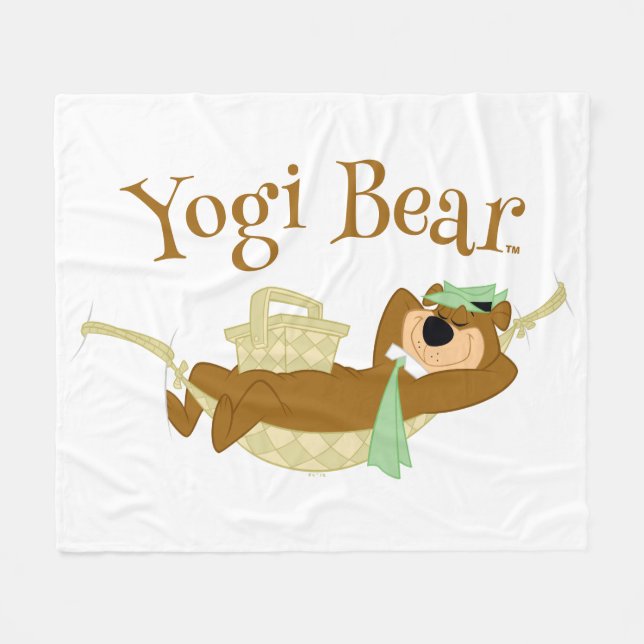 Yogi Bear Picnic Hammock Nap Time Fleecefilt (Framsidan (Horisontell))