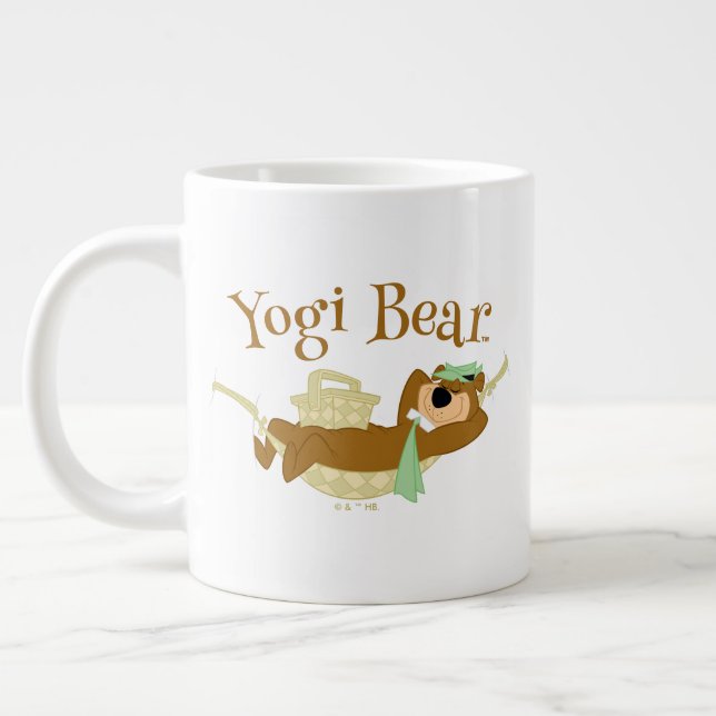 Yogi Bear Picnic Hammock Nap Time Jumbo Mugg (Vänster)
