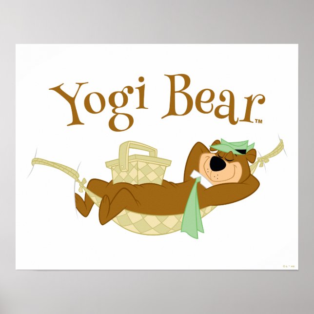 Yogi Bear Picnic Hammock Nap Time Poster (Framsidan)