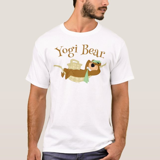 Yogi Bear Picnic Hammock Nap Time T Shirt (Framsida)