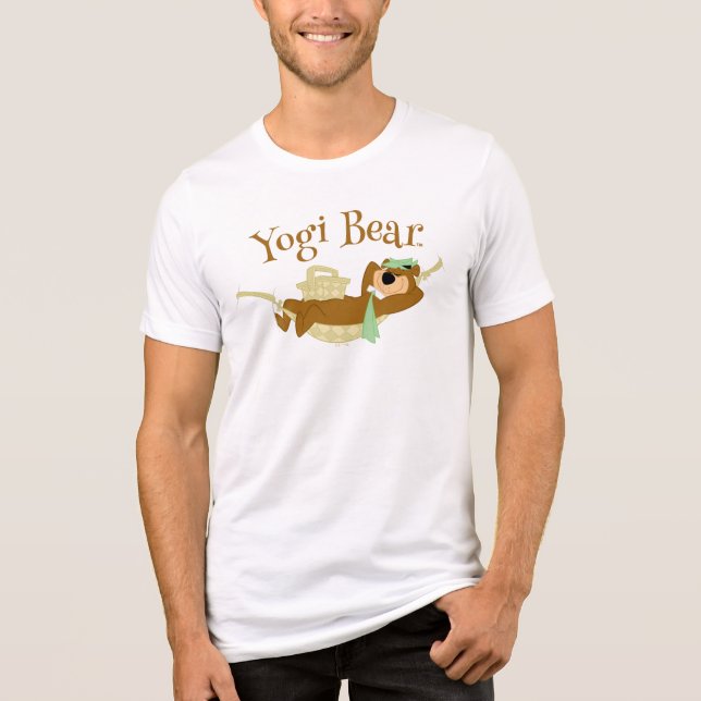 Yogi Bear Picnic Hammock Nap Time T Shirt (Framsida)