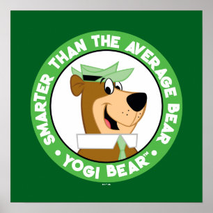 Yogi Bear Smiling Porträtt Poster