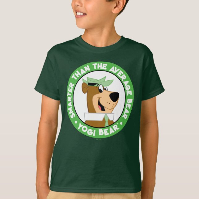 Yogi Bear Smiling Porträtt T Shirt (Framsida)