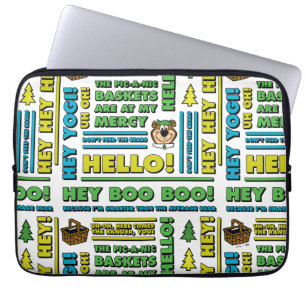 Yogi Bear's Picnic Quotes & Roligt Phrases Mönster Laptop Fodral