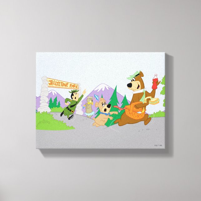 Yogi Bear's Underbar Picnic Basket Escape Canvastryck (Framsida)