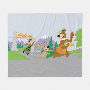 Yogi Bear's Underbar Picnic Basket Escape Fleecefilt