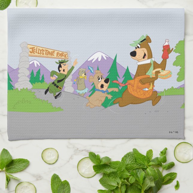 Yogi Bear's Underbar Picnic Basket Escape Kökshandduk (Vikta)