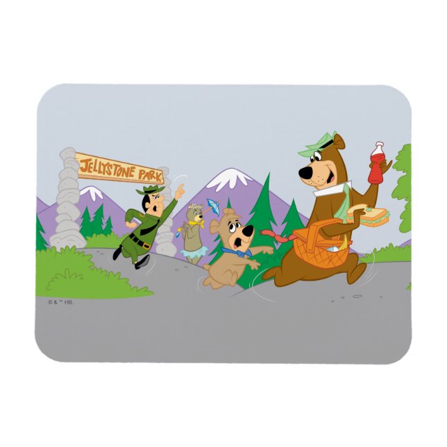 Yogi Bear's Underbar Picnic Basket Escape Magnet (Horisontell)