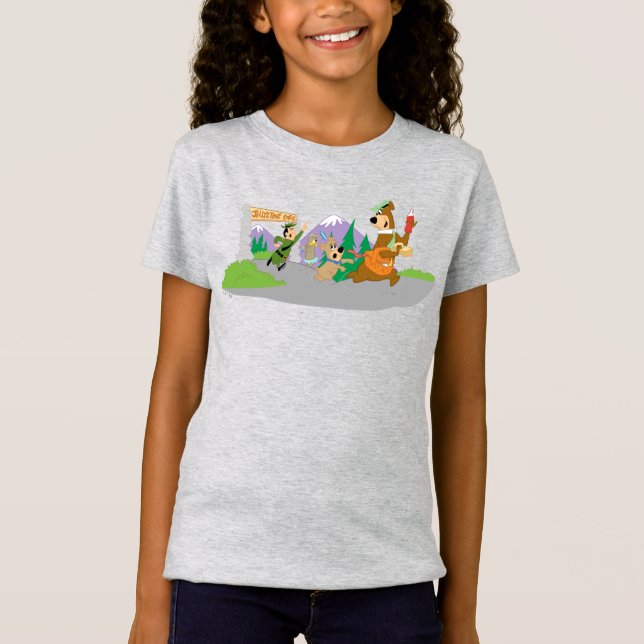 Yogi Bear's Underbar Picnic Basket Escape T Shirt (Framsida)