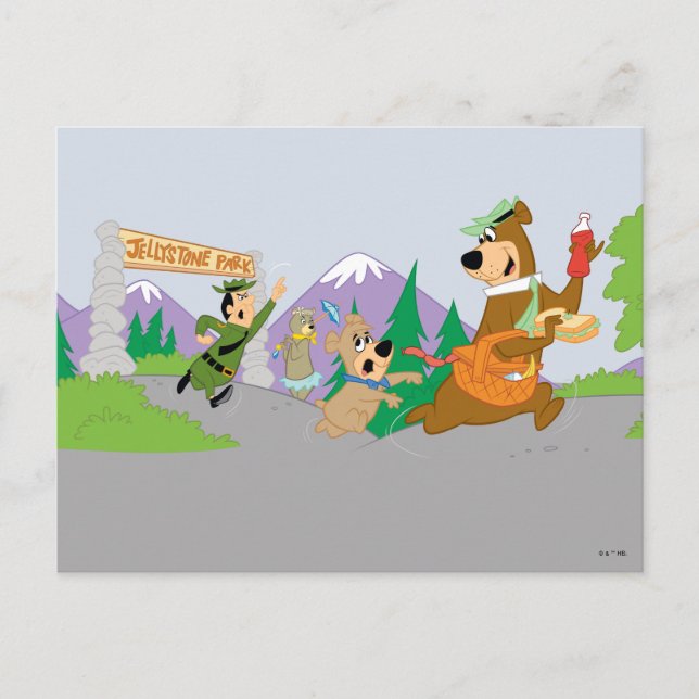 Yogi Bear's Underbar Picnic Basket Escape Vykort (Framsida)