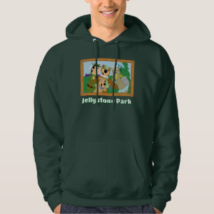 Yogi Björn och vänner inramad skogsbilder Hoodie