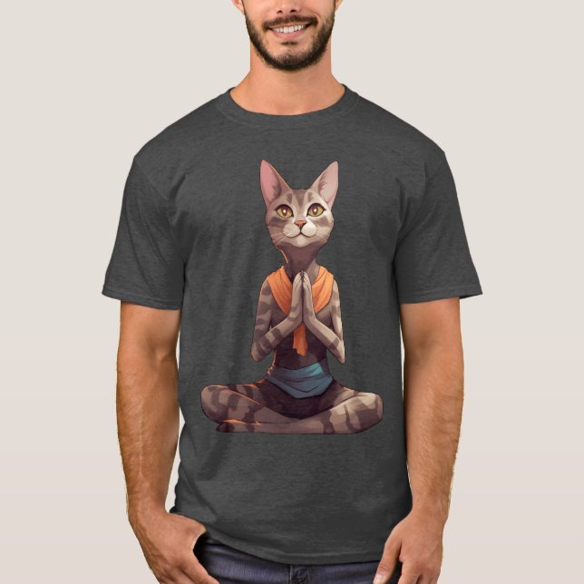 Yogi cat retro t shirt (Framsida)