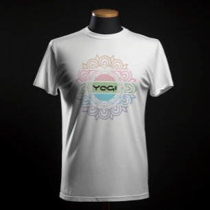 Yogi Colorful Chakra Yoga Meditation Rainbow T Shirt