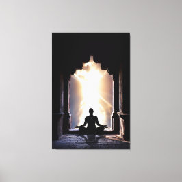 Yogi in fullt zen meditation yoga chakra energy canvastryck