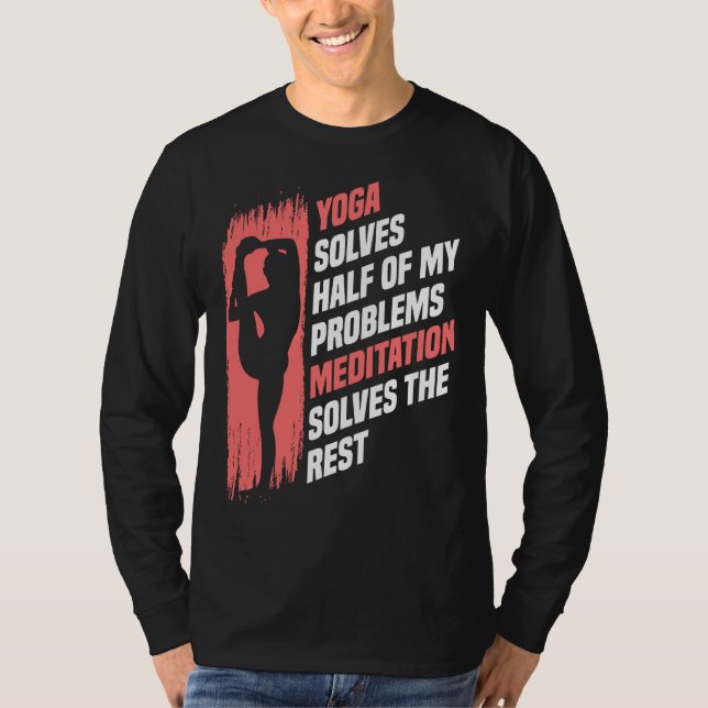 Yogi löser problem Zen Meditation Exercise Yoga T Shirt (Framsida)