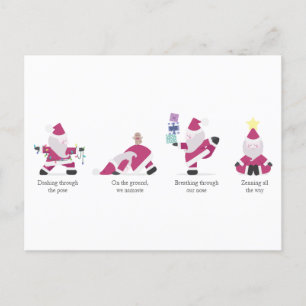 Yogi Santa Funny Yoga Pun-Helgdag Vykort