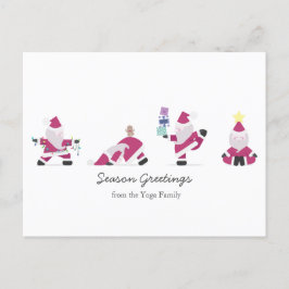 Yogi Santa Funny Yoga Pun Julens Helgdag Postca Helg Vykort