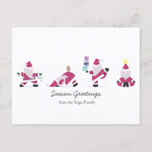 Yogi Santa Funny Yoga Pun Julens Helgdag Postca Helg Vykort