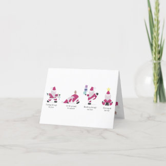 Yogi Santa Funny Yoga Pun-julkort Helgdag Helgkort