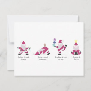 Yogi Santa Funny Yoga Pun-julkort Helgdag Julkort