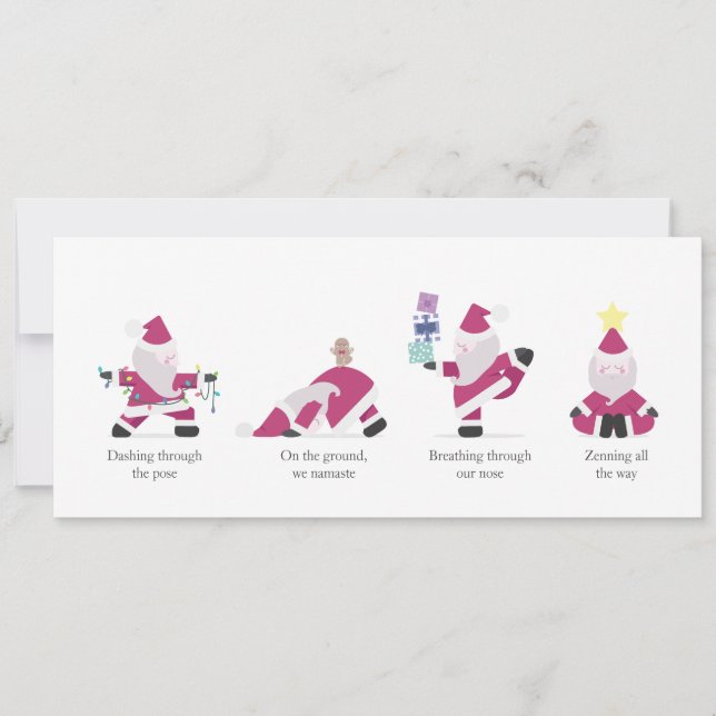 Yogi Santa Funny Yoga Pun-julkort Helgdag Julkort (Framsida)