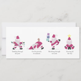 Yogi Santa Funny Yoga Pun-julkort Helgdag Julkort