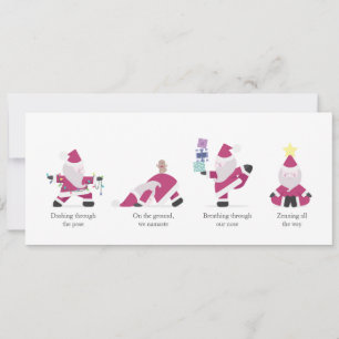 Yogi Santa Funny Yoga Pun-julkort Helgdag Julkort