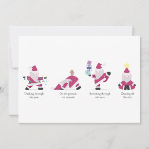 Yogi Santa Funny Yoga Pun-julkort Helgdag Julkort