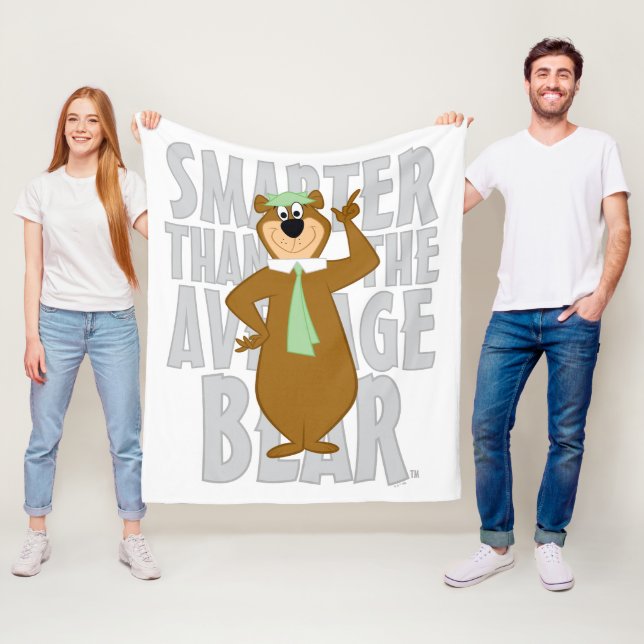 Yogi "smartare än genomsnittsbjörnen" fleecefilt (På plats)