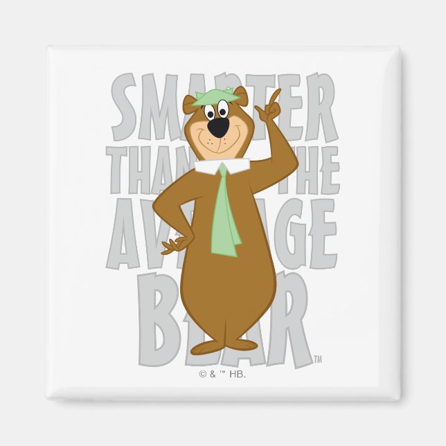Yogi "smartare än genomsnittsbjörnen" magnet (Framsidan)