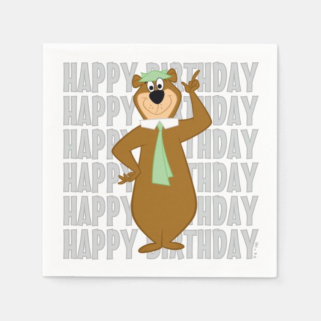 Yogi "smartare än genomsnittsbjörnen" pappersservett (Framsidan)