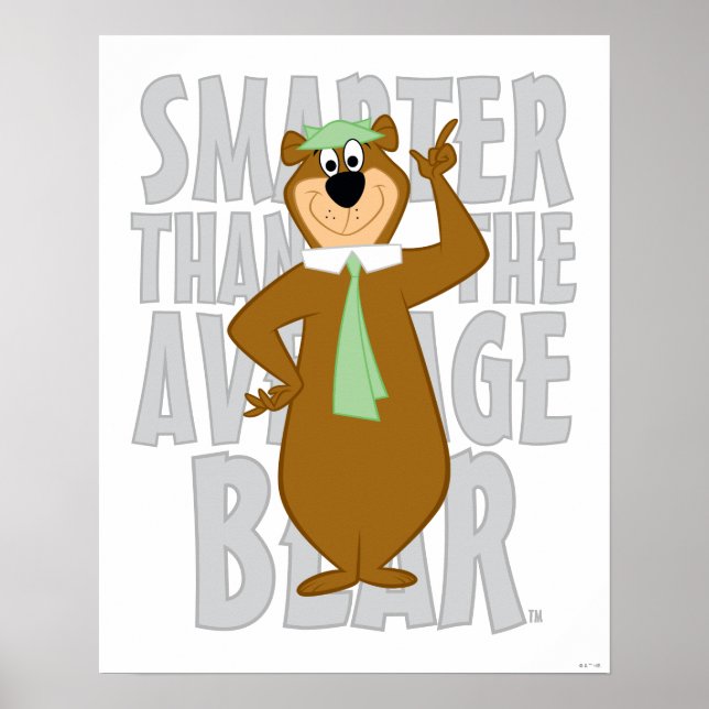 Yogi "smartare än genomsnittsbjörnen" poster (Framsidan)