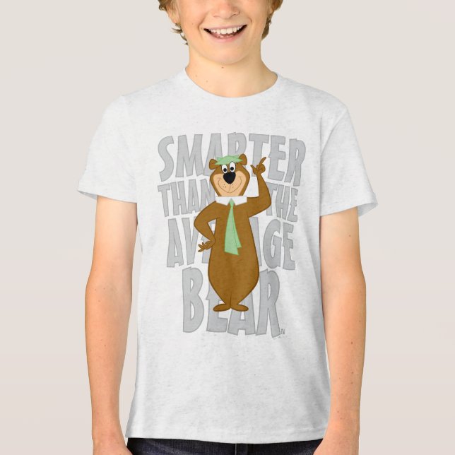 Yogi "smartare än genomsnittsbjörnen" t shirt (Framsida)