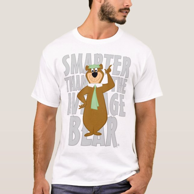 Yogi "smartare än genomsnittsbjörnen" t shirt (Framsida)