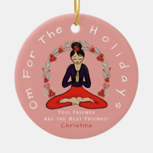 Yogi-vänner är de bästa vännerna-ornament julgransprydnad keramik