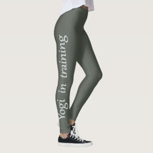 Yogi yoga workout fitness byxor Army grönt khaki