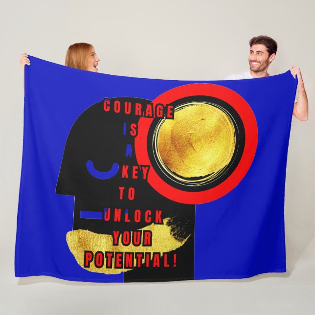 YOGIES ABSTRAKT Fleece Blanket (På plats)