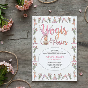 Yogis & Posies Trädgårdsyoga Blomsterarrangemang P Inbjudningar