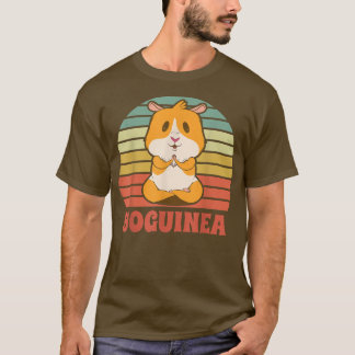 Yoguinea Cute Guinea Gris Rodent Pet Yoga Meditati T Shirt